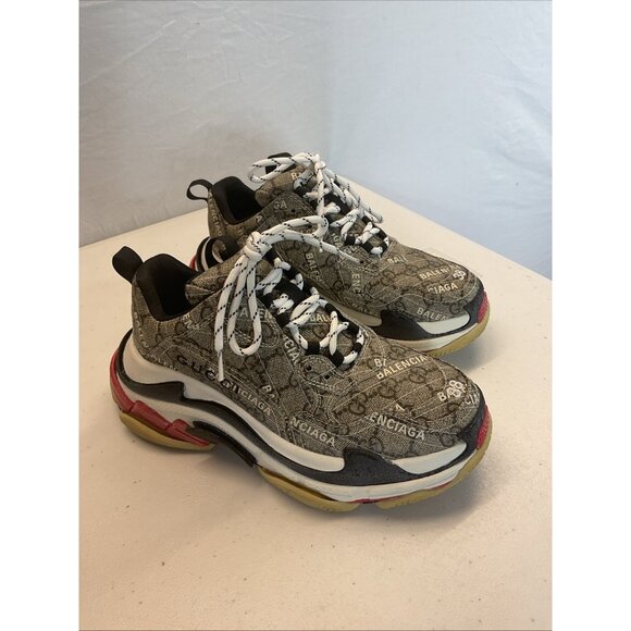 Gucci x Balenciaga the Hacker project Triple S Sneakers Womens Sz‎ 8 - Picture 2 of 16